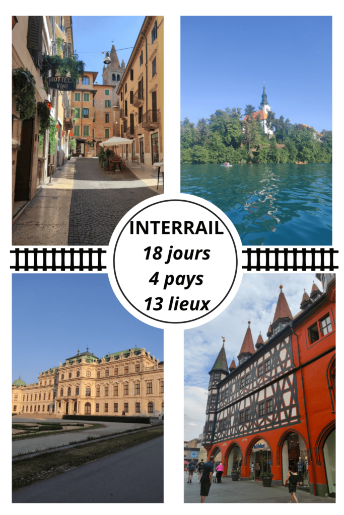 épingle pinterest avec 4 photos de mon interrail